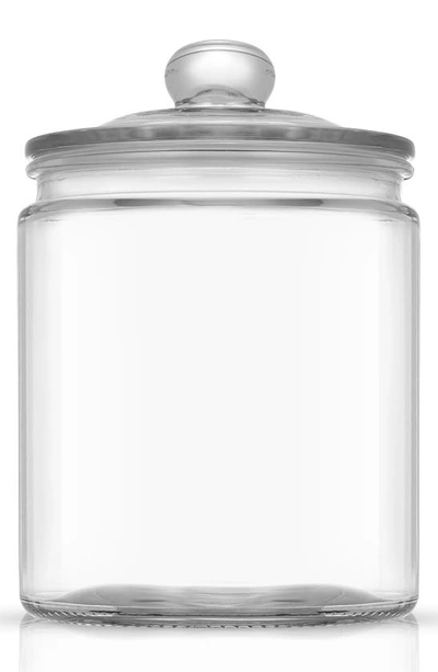 Shop Joyjolt Round Glass Cookie Jar In Clear