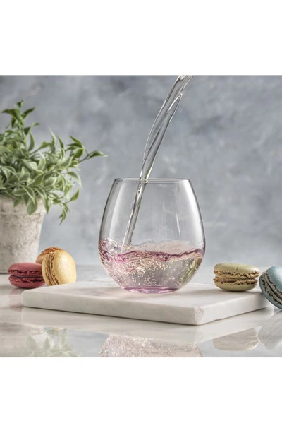 Shop Joyjolt Hue Set Of 6 Colored Stemless Wine Glasses In Multi