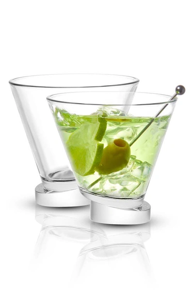 Shop Joyjolt Aqua Vitae Round Off Base Martini Glass In Clear