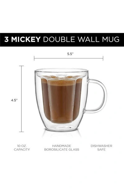 Joyjolt Disney Mickey 3d Coffee Cups In Clear