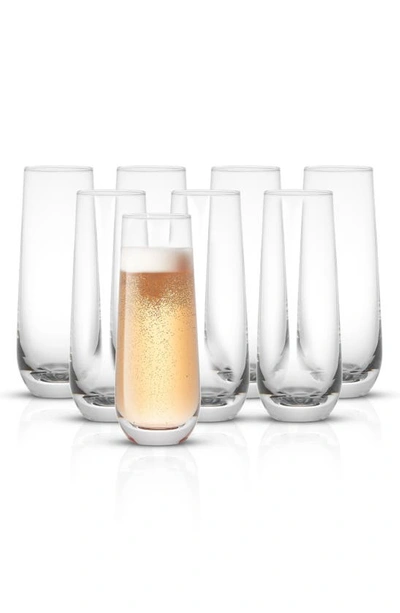 Shop Joyjolt Set Of 8 Milo Stemless Champagne Glasses In Clear