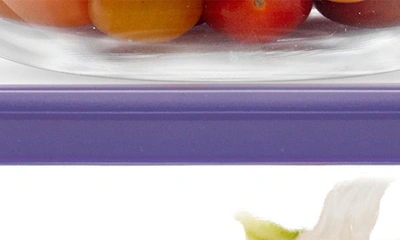 Joyjolt Set Of 4 Thick Glass Mixing Bowls With Airtight Lids In Purple