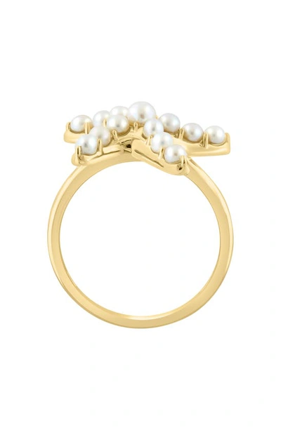 Effy 14k Yellow Gold 2.5-3mm Cultured Pearl Starfish Ring In Yellow