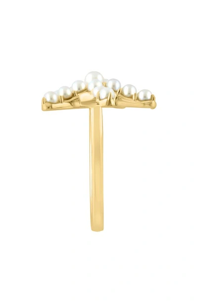 Effy 14k Yellow Gold 2.5-3mm Cultured Pearl Starfish Ring In Yellow