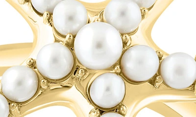 Effy 14k Yellow Gold 2.5-3mm Cultured Pearl Starfish Ring In Yellow