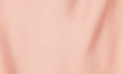 Renee C Cowl Neck Short Sleeve Satin Top In Rose