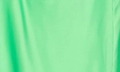 Shop Renee C Satin One-shoulder Dress In Tea Green