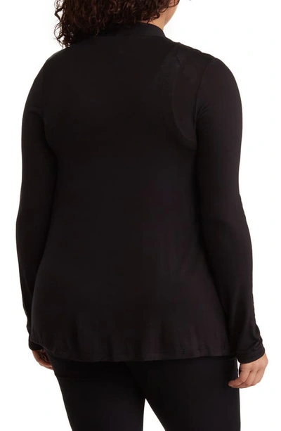 Renee C Jersey Cardigan In Black