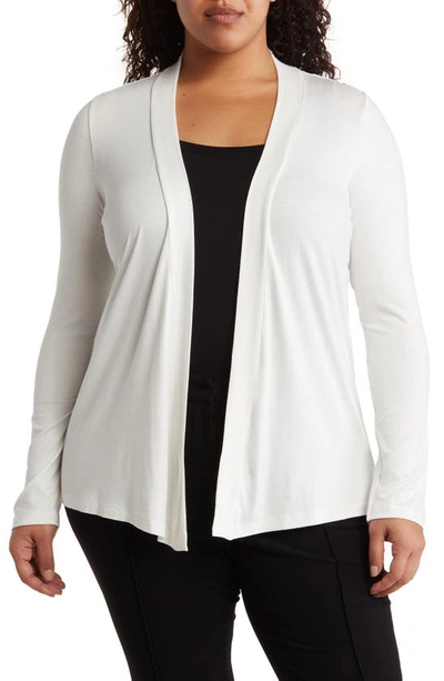 Shop Renee C Jersey Cardigan In Ivory