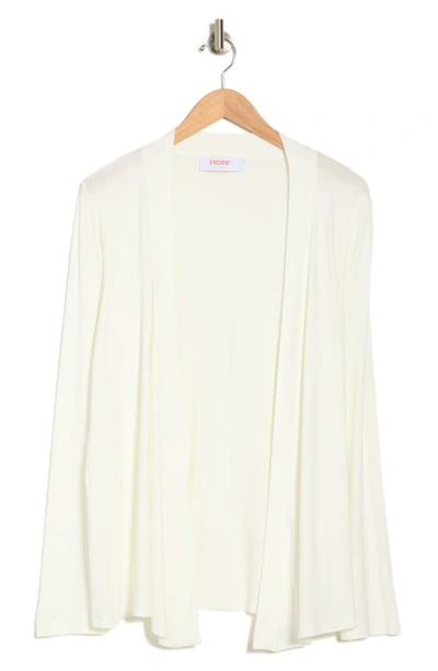 Shop Renee C Jersey Cardigan In Ivory