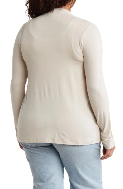 Renee C Jersey Cardigan In Oyster