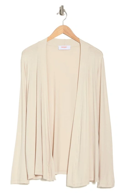 Renee C Jersey Cardigan In Oyster