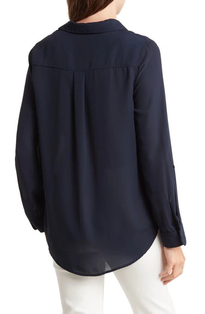 NANETTE LEPORE NANETTE LEPORE ROLL TAB BUTTON-UP SHIRT 