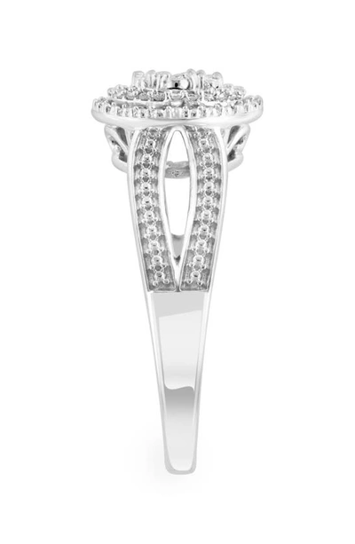 Effy Sterling Silver Diamond Ring In Silver