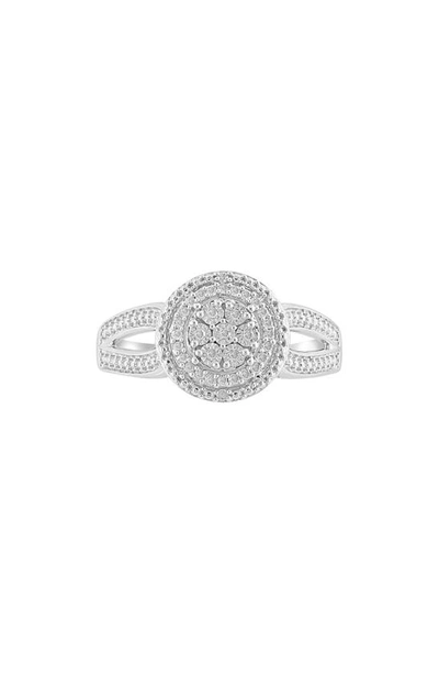 Effy Sterling Silver Diamond Ring In Silver
