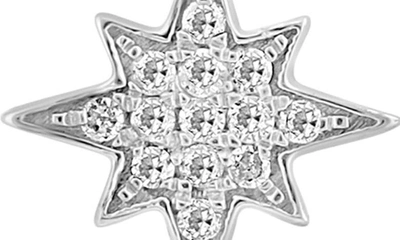 Effy Sterling Silver Diamond Burst Stud Earrings In Silver
