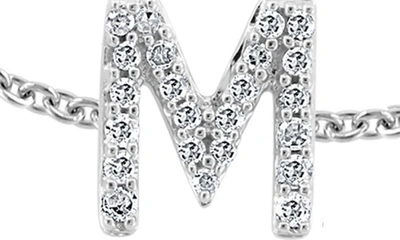 Effy Sterling Silver Diamond Initial Bracelet In Silver/ M