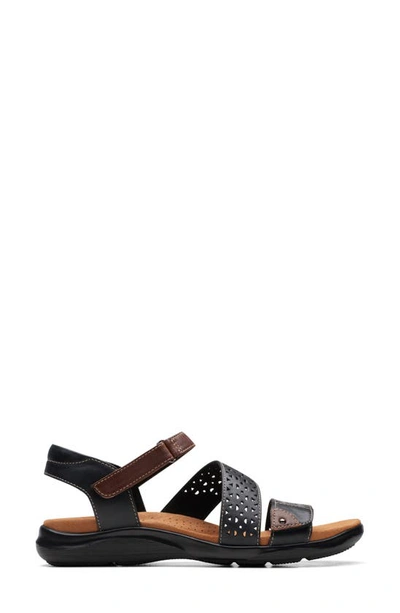 Shop Clarks Kitly Way Sandal In Black Leather