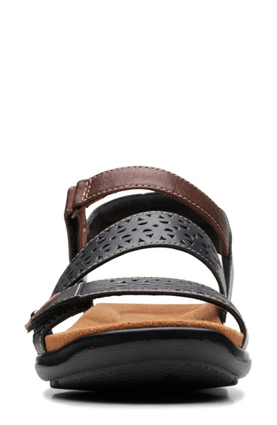 Clarks Kitly Way Sandal In Black Leather