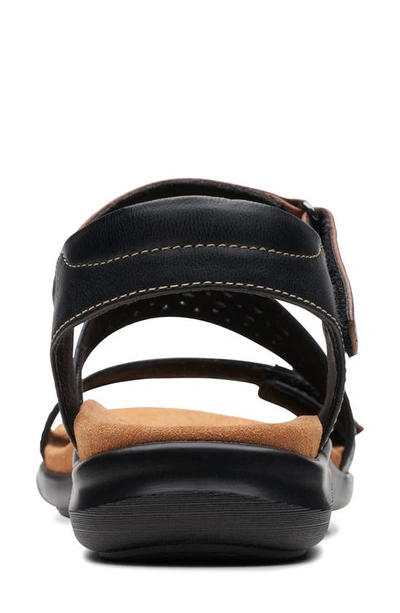 Clarks Kitly Way Sandal In Black Leather