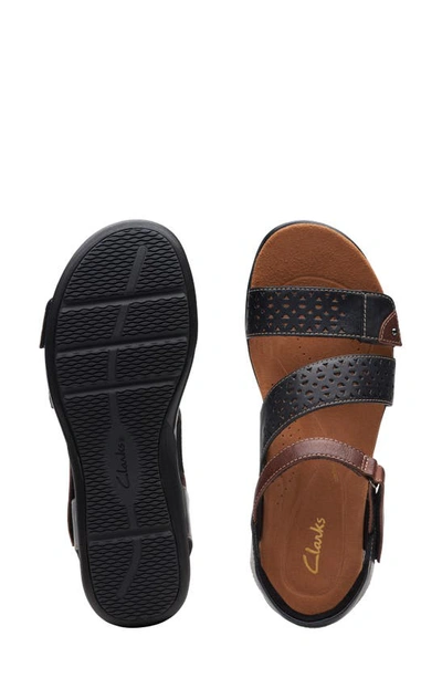 Clarks Kitly Way Sandal In Black Leather