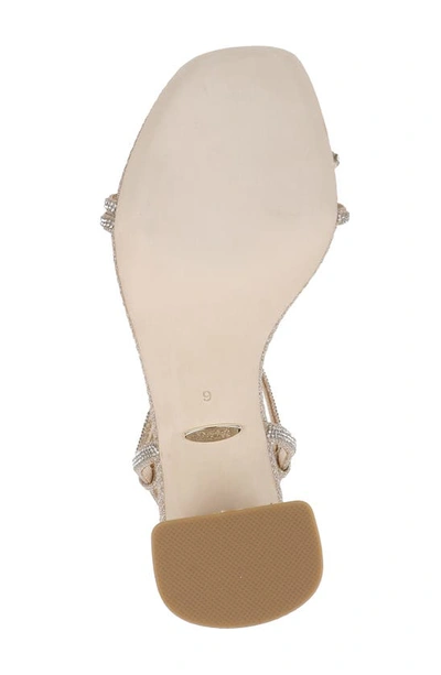 Shop Badgley Mischka Firey Ankle Strap Sandal In Pale Gold