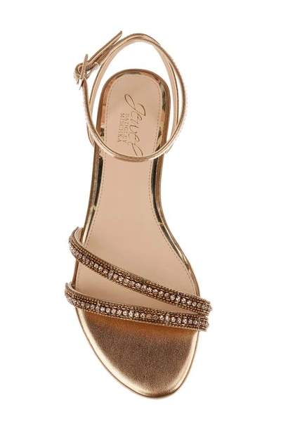 Shop Jewel Badgley Mischka Roslyn Ankle Strap Sandal In Bronze