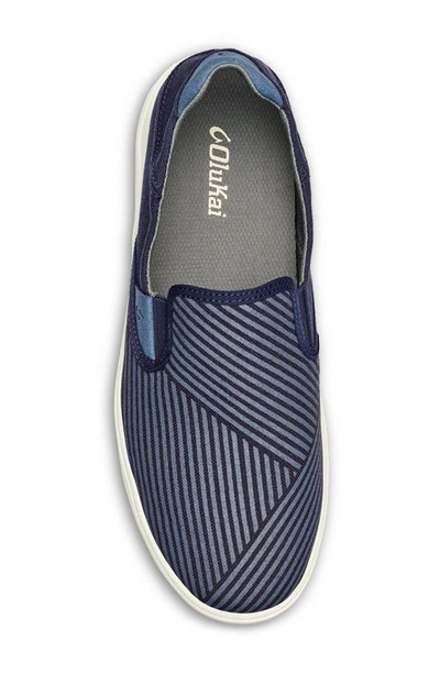 Shop Olukai Lae'ahi Lole Slip-on Shoe In Trench Blue / Vintage Indigo