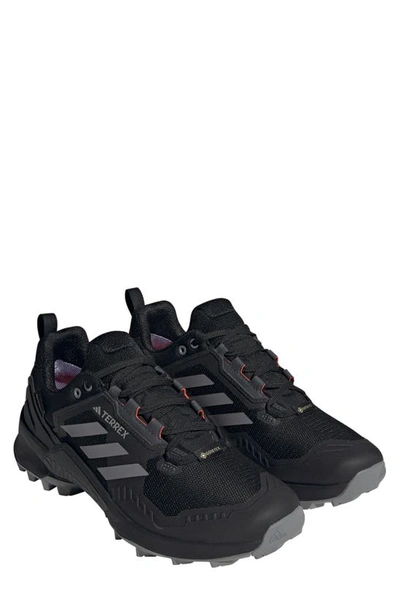 Shop Adidas Originals Terrex Swift R3 Waterproof Hiking Shoe In Black/ Grey/ Solar Red