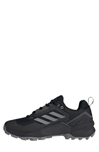 Shop Adidas Originals Terrex Swift R3 Waterproof Hiking Shoe In Black/ Grey/ Solar Red