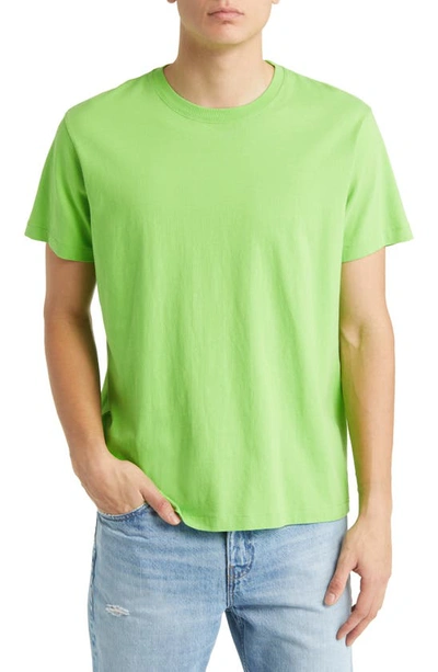 Shop Frame Logo Cotton T-shirt In Neon Green