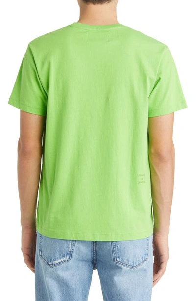 Shop Frame Logo Cotton T-shirt In Neon Green