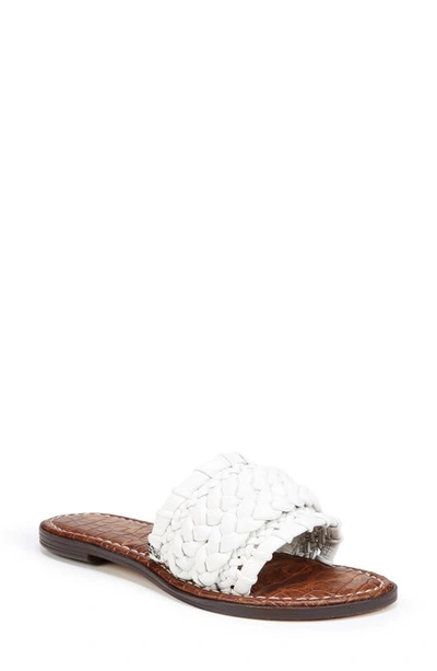 Shop Sam Edelman Giada Braided Slide Sandal In Bright White