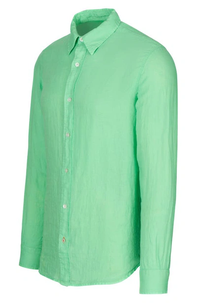 Shop Swims Amalfi Linen Button-up Shirt In Sea Glass