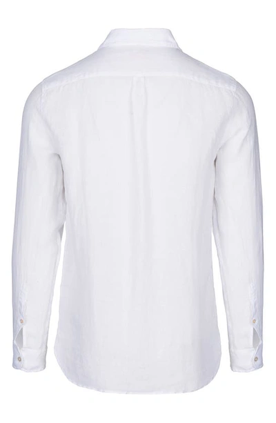 Shop Swims Amalfi Linen Button-up Shirt In White
