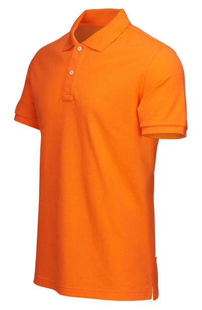 Shop Swims Sunnmore Solid Piqué Polo In  Orange