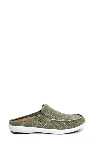 Revitalign Siesta Orthotic Canvas Slip-on Shoe In Olive
