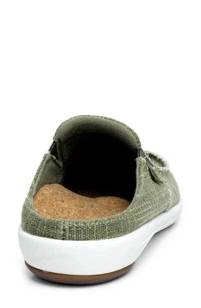 Shop Revitalign Siesta Orthotic Canvas Slip-on Shoe In Olive