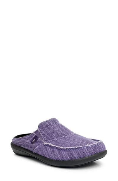 Shop Revitalign Siesta Orthotic Canvas Slip-on Shoe In Plum