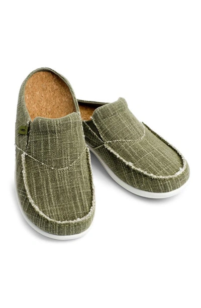 Revitalign Siesta Orthotic Canvas Slip-on Shoe In Olive