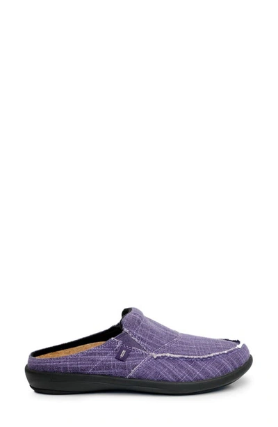 Revitalign Siesta Orthotic Canvas Slip-on Shoe In Plum