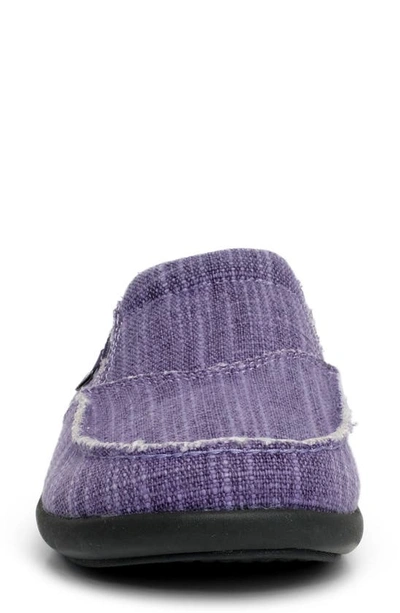 Revitalign Siesta Orthotic Canvas Slip-on Shoe In Plum