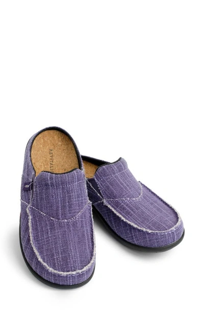 Revitalign Siesta Orthotic Canvas Slip-on Shoe In Plum