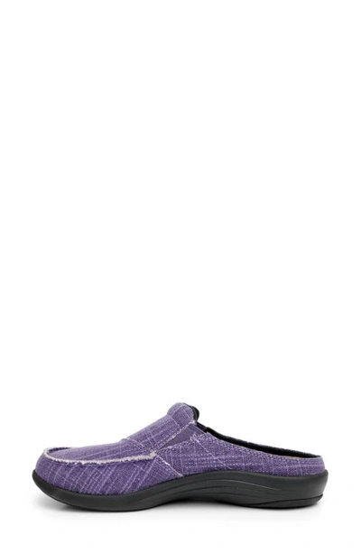 Revitalign Siesta Orthotic Canvas Slip-on Shoe In Plum