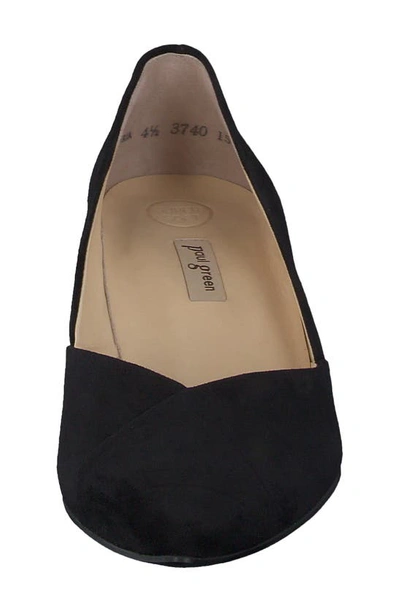 Shop Paul Green Rendi Pointed Toe Pump In Black Nature Suede