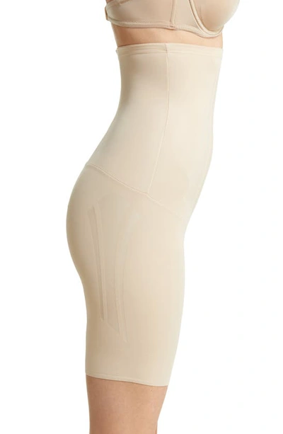 Shop Miraclesuit Modern Miracle™ High Waist Thigh Slimmer Shorts In Warm Beige