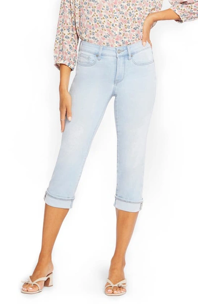Shop Nydj Marilyn Roll Cuff Crop Capri Jeans In Brightside