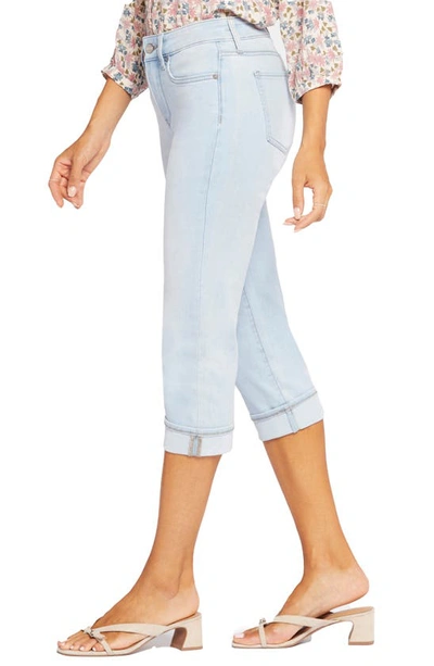 Shop Nydj Marilyn Roll Cuff Crop Capri Jeans In Brightside