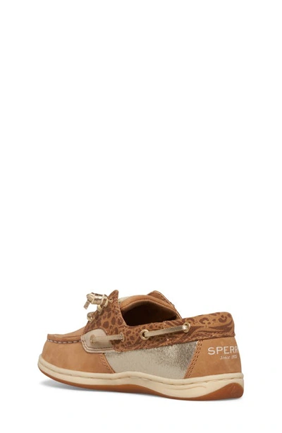 Sperry Kids' Songfish Metallic Boat Shoe In Champagne