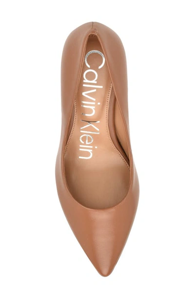 Shop Calvin Klein Gayle Pump In Medium Brown